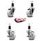 Service Caster 3'' Nylon Wheel Swivel 1-3/8'' Expanding Stem Caster Set 2 Brakes, 4PK SCC-EX20S314-NYS-2-TLB-2-138 - alternate 5